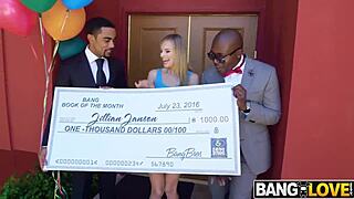 Pounding petite Jillian Janson with two huge black cocks relentlessly