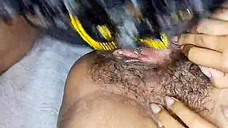 Licking Hot Desi Indian Bhabhi's Hairy Wet Pussy