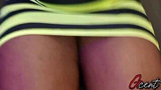 Sexy Big Ass Friend in Short Dress Shows Juicy Pussy for Hard Missionary Ride