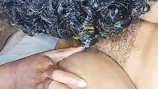 Licking Hot Desi Indian Bhabhi's Hairy Wet Pussy
