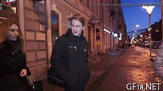 Her boyfriend enters the couple's playful competition game