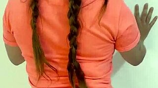 shy latina teen in lingerie drops the act flashing her huge ass and big tits solo homemade softcore tease