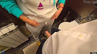 Teacher sneaks cum into panties during school toilet back to school thrill