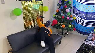 friends finally fuck lesbian style first time new year