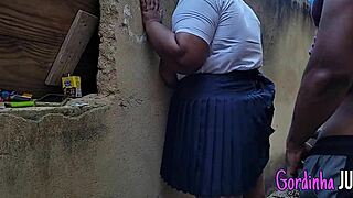 Caught Smoking? Student Gets Fucked Hard by Stepdad in Lingerie Creampie!