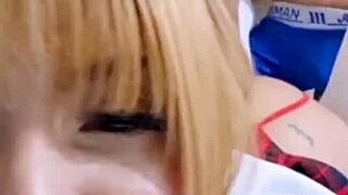 hey colegiala rubia venezolana, your boyfriend's fucking you bareback cowgirl on live tiktok? 😈 skirt up petite blonde deepthroat doggystyle outdoors