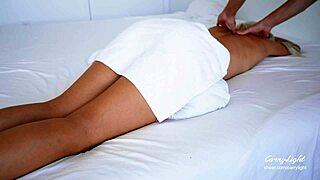 Step Mom's Oiled Body Quivers in Step Son Massage Turning Unprotected Creampie Orgasm