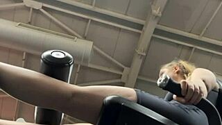 chubby teen fingers fat pussy hardcore during public outdoor workout