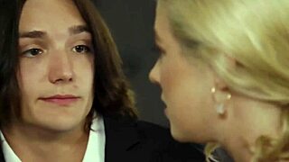 me and wife devoured stepson's girlfriend's juicy pussy, licking and penetrating her as family