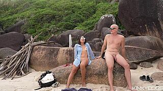 met this cute latina at the beach took her home bent her over fucked hard outdoors