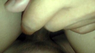 Pretty Shaved Pussy Spread Wide for Deep Creampie Thrusts