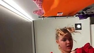 What happens when a busty teen slips into public changing room for secret deepthroat pounding?