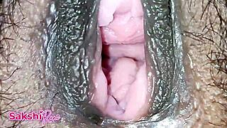 stepdaughter's hairy pussy clit rub closeup desi fuck tease