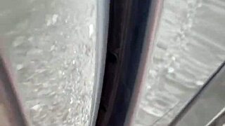 petite street whore skips games for car deepthroat, watches cum flood her big tits mouth