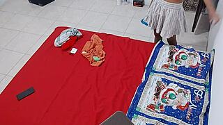 brunettes prep excitedly for homemade spanish porn shoot chatting casually before action starts