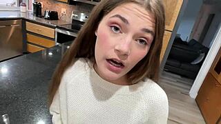 Stepdaughter's Tight Pussy Rides Old Man Cowgirl For Creampie Household Fantasy!