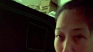 korean milf slurps husband's throbbing bwc in steamy pov closeup