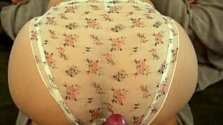 A girl with big juicy ass gets her tight pussy fucked doggystyle closeup creampie finish