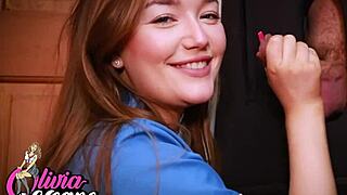 Exclamatory-provocative teen nurse deepthroats patient cock for gloryhole cum swallow!!