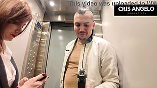 Blackout Spain: Trapped in Elevator She Fucks Married Neighbor Hard - Part 01