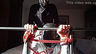 Bound Laura's Heels Stockings Body Takes Rough Milf Bondage Cumshot