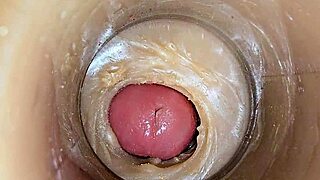 Super cum floods vagina in ASMR with excellent internal 4K camera view!!