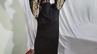 check out this arabic desi indian slut amrozia shaking ass and boobs in black hijab 🔥🍑