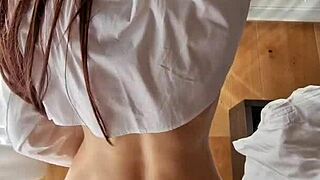 intense anal after doggystyle cumshot deep in her big tits ass