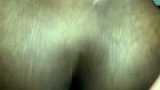 hey watch this sexy ebony babe dirty talk her hairy pussy to creamy cum riding dildo