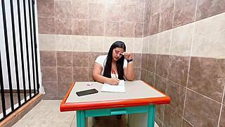 Naughty big ass student sucks off professor in classroom right?