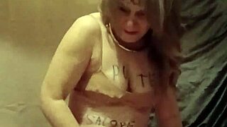 french bdsm slave milf bound and spanked outdoors with dildo punaises masturbation humiliation session