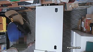 did mall security drill this cute redhead teen thief's pussy so hard on spy cam?