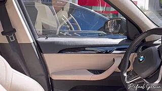 guy leaves hot girlfriend alone in parking lot she masturbates squirting in car