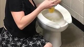 Ever catch a pretty babe peeing with her hot ass out?