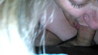 Intimate POV shots of an amateur wife giving a blowjob