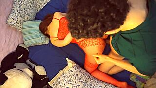 Sexy classmate in lingerie rides my cock after study session