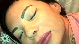 Amateur wife gets creampied in stockings at home