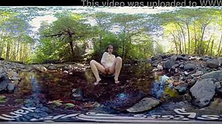 redhead milf carmen december plays with herself outdoors