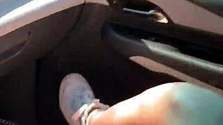 Abbie Maley, a brunette beauty, engages in public sex on a tennis court in this POV video.