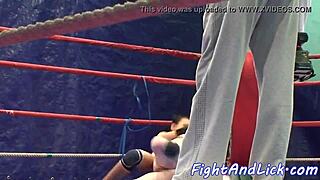 European lesbians engage in wrestling and cunilingus