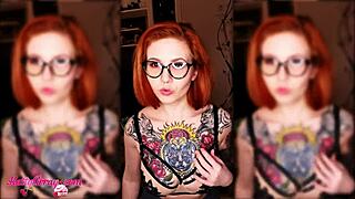 Voluptuous educator in undergarments flaunts intimate areas with sex aids - gentle BDSM