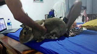 Hey, check this French blonde in satin panties getting pounded doggystyle POV. So hot! 😍